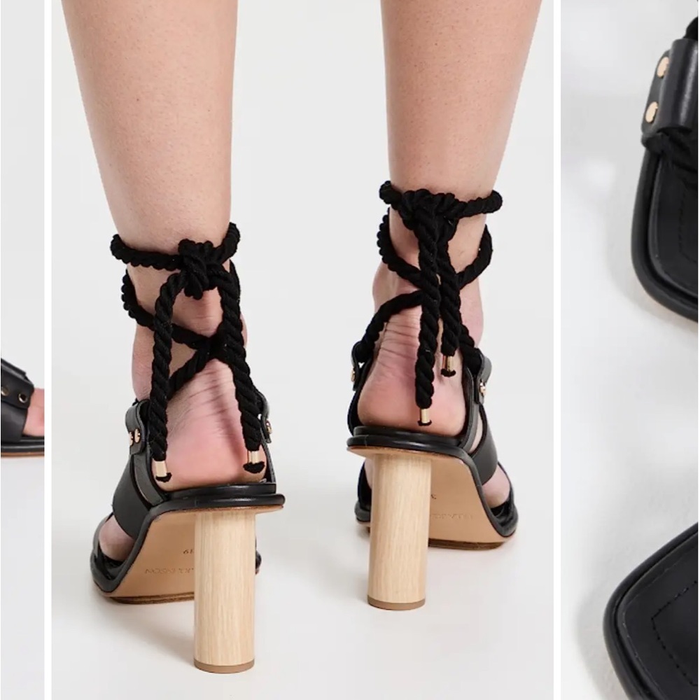 Ulla Johnson Elvie rope braided lace up heels - Picture 2 of 5